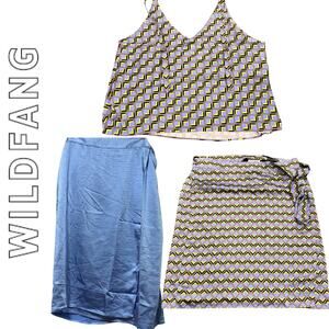 Wildfang 3-Piece Satin Set – Empower Collection Size 2X (NWT)
